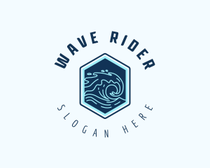 Ocean Tsunami Wave logo design