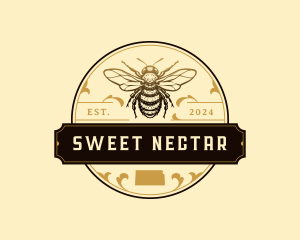 Honeybee Apiary Kansas logo design