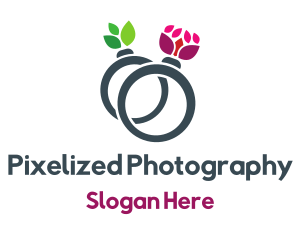 Nature Wedding Marriage Rings logo design