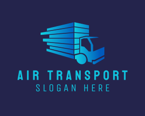 Blue Logistics Truck logo design