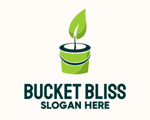 Sapling Bucket Tree Planting logo design