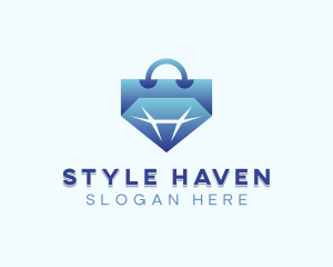 Diamond Shopping Bag logo design