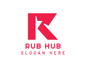 Blush Red R logo design