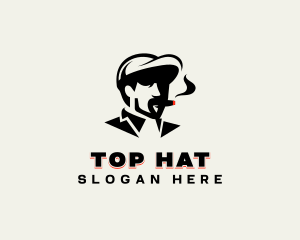 Cigar Gentleman Stylist logo design