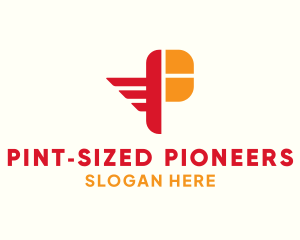 Pilot Wings Letter P logo design