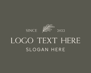 Organic Leaf Wordmark logo