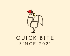 Geometric Chicken Farm  logo design