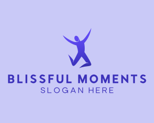 Jumping Person Exercise logo design