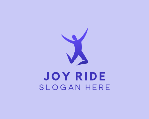 Jumping Person Exercise logo design