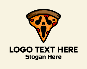 Spooky Pizza Ghost logo