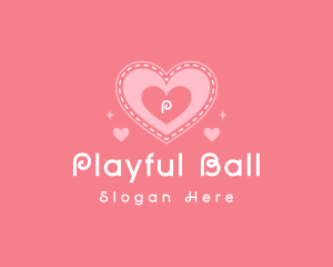 Playful Heart Love logo design