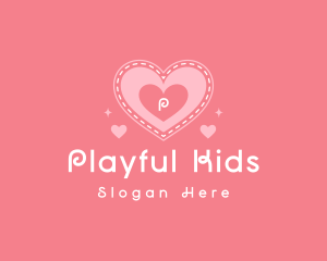 Playful Heart Love logo design