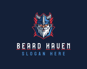 Viking Beard Warrior logo design