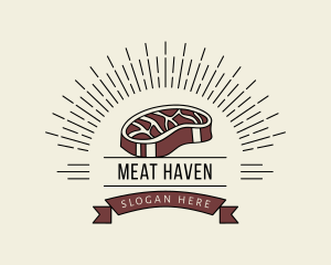 Beef Meat Steak logo design