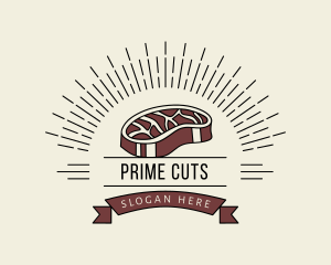 Beef Meat Steak logo design