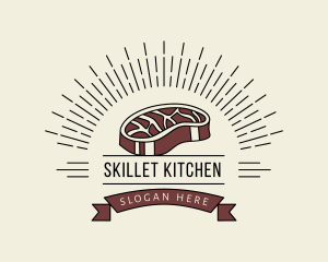 Beef Meat Steak logo design