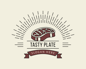 Beef Meat Steak logo design