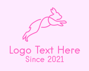 Pink Bunny Rabbit logo design