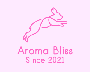 Pink Bunny Rabbit logo design