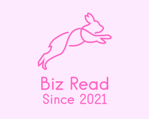 Pink Bunny Rabbit logo design