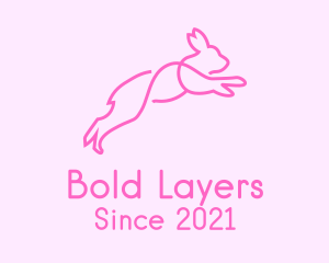 Pink Bunny Rabbit logo design