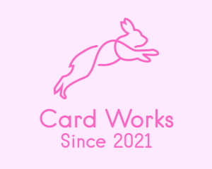 Pink Bunny Rabbit logo design