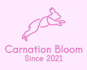 Pink Bunny Rabbit logo design