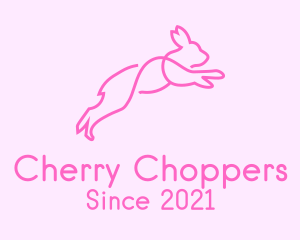 Pink Bunny Rabbit logo design