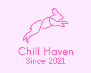 Pink Bunny Rabbit logo design