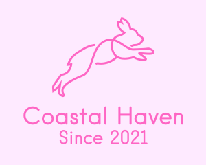 Pink Bunny Rabbit logo design