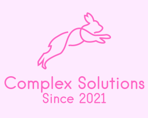 Pink Bunny Rabbit logo design