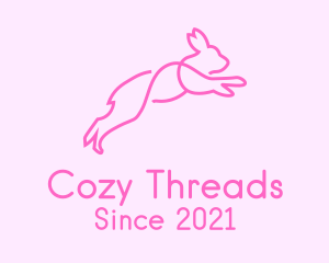 Pink Bunny Rabbit logo design