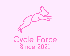 Pink Bunny Rabbit logo design