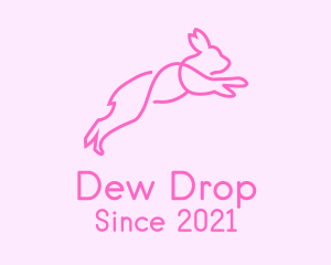 Pink Bunny Rabbit logo design