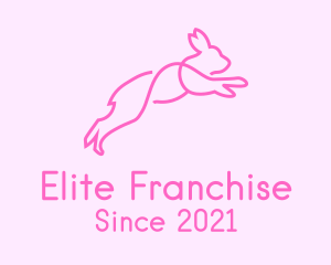 Pink Bunny Rabbit logo design