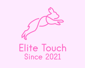 Pink Bunny Rabbit logo design