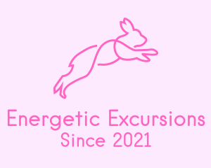 Pink Bunny Rabbit logo design