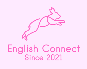 Pink Bunny Rabbit logo design