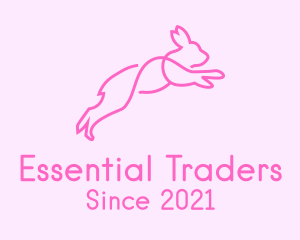 Pink Bunny Rabbit logo design