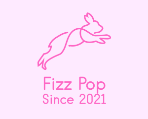 Pink Bunny Rabbit logo design