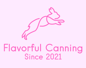 Pink Bunny Rabbit logo design