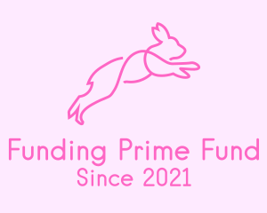 Pink Bunny Rabbit logo design