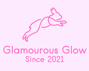 Pink Bunny Rabbit logo design