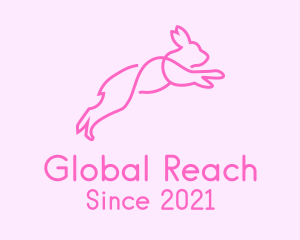 Pink Bunny Rabbit logo design