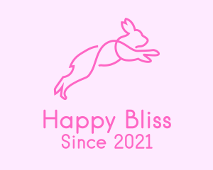 Pink Bunny Rabbit logo design