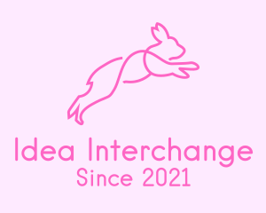 Pink Bunny Rabbit logo design