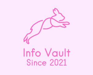 Pink Bunny Rabbit logo design