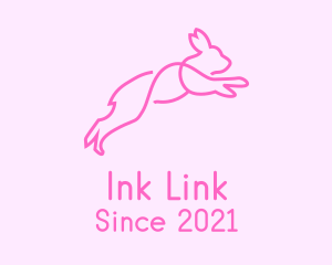 Pink Bunny Rabbit logo design