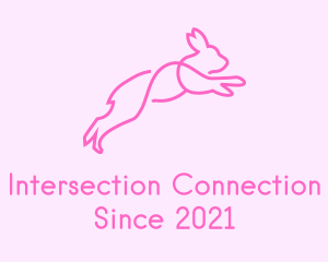 Pink Bunny Rabbit logo design