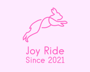 Pink Bunny Rabbit logo design